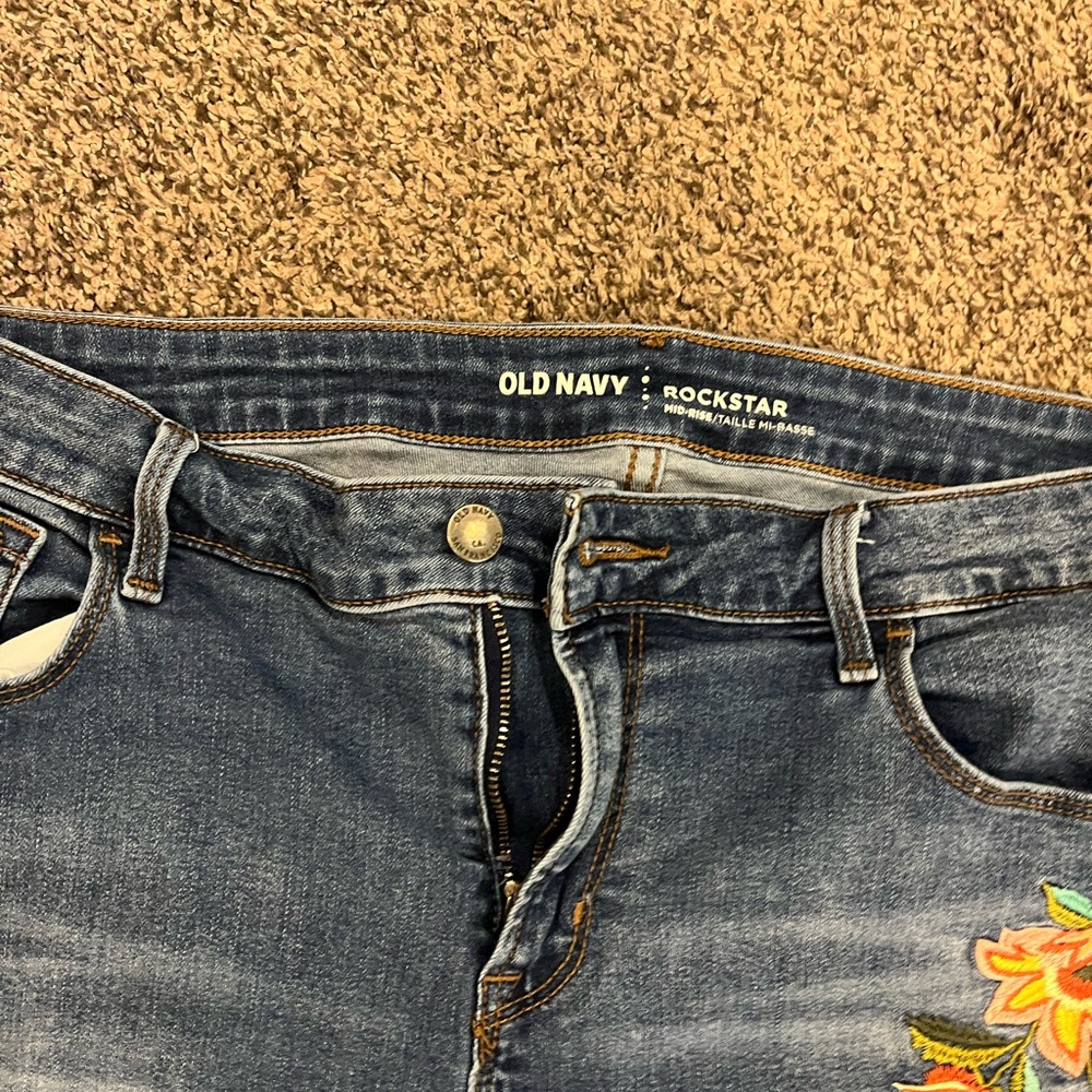 Embroidered Blue Jeans - Picture 2 of 3
